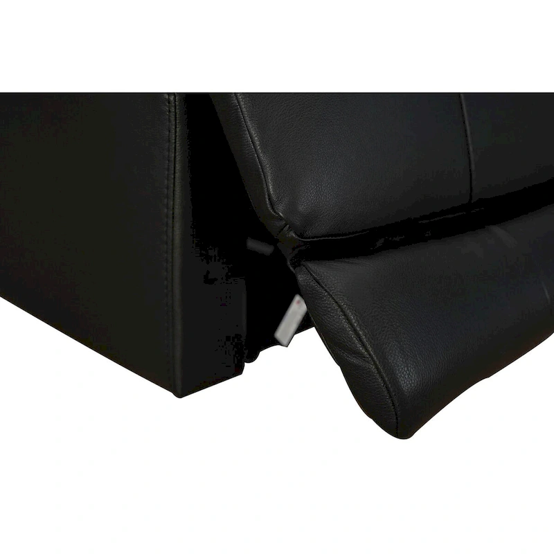 Genuine leather Black Power Recliner Zero Gravity Dual Power Recliner Adjustable Headrest Extendable Footrest