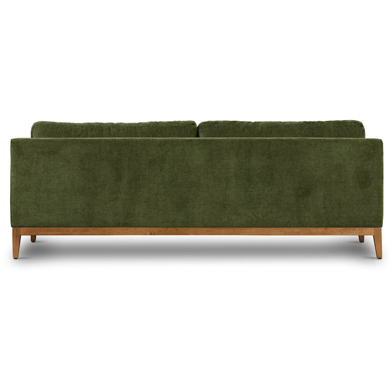Poly & Bark Zyon 90 Sofa in Distressed Green Velvet