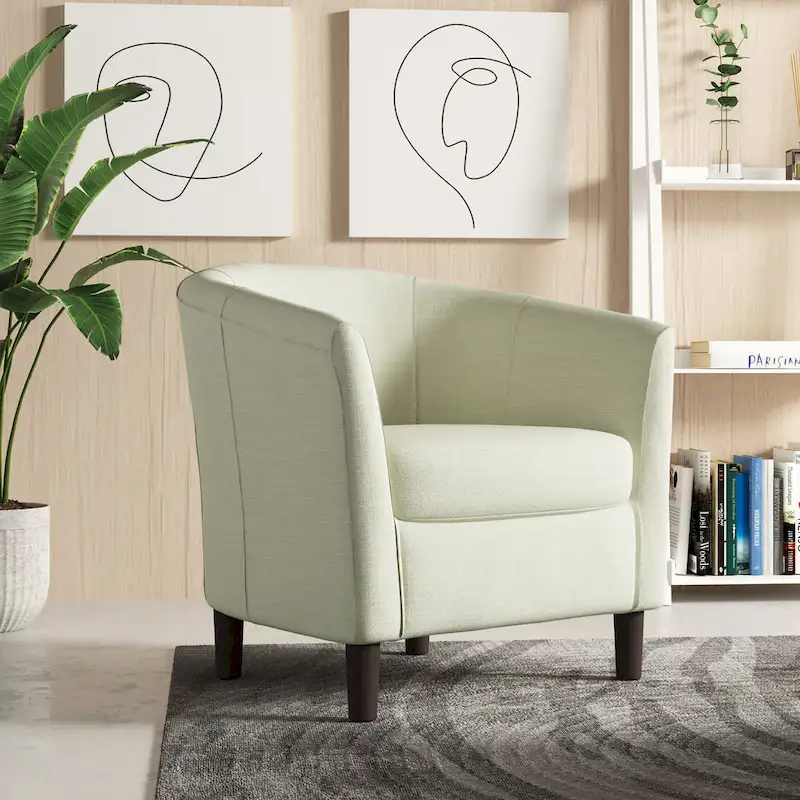 Modern Barrel Accent Chairs Cozy Armchair Club Chair