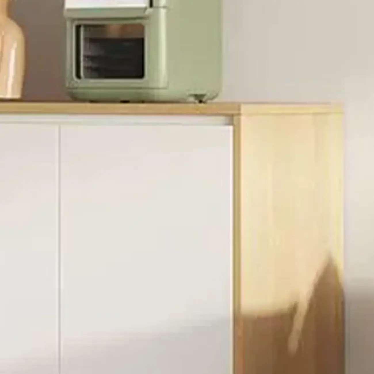 Modern Wooden Sideboard with 3 Drawers in White