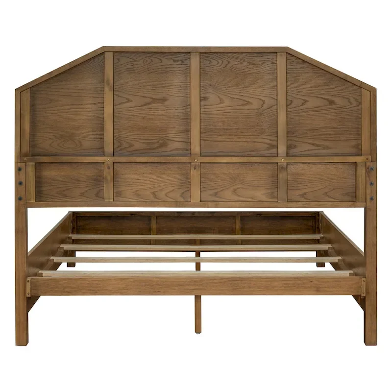INK+IVY Sunset Cliff Brown Wood Queen Bed