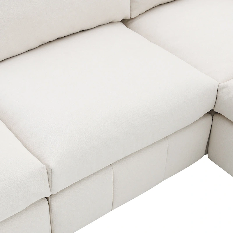 93Modern Sectional Sofa with Vertical Stripes