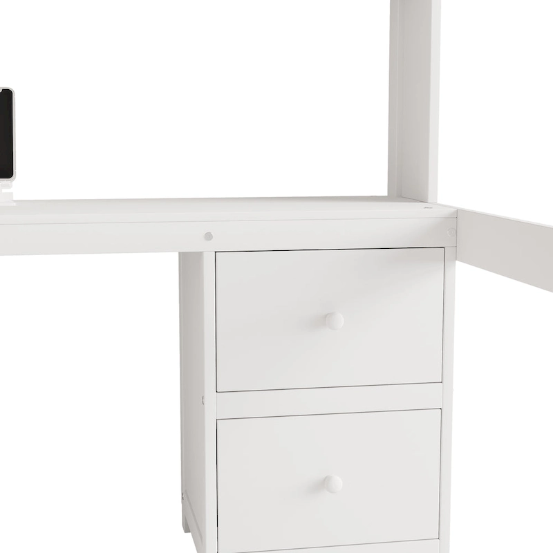 Loft Bed with Desk, Cabinets
