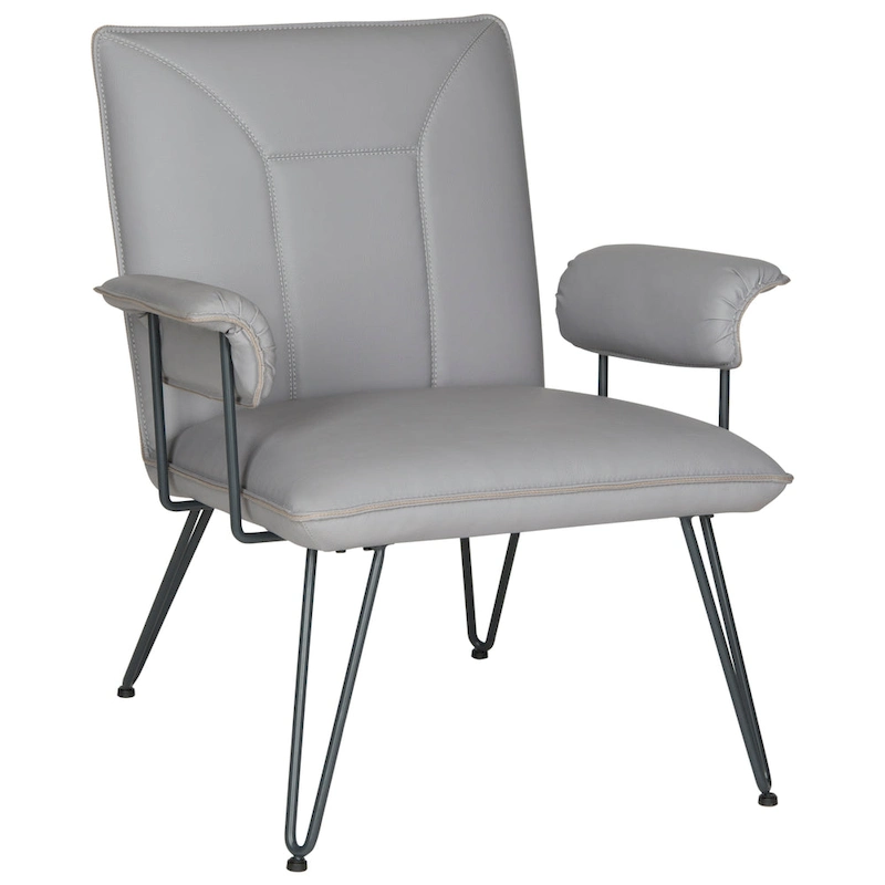 SAFAVIEH Johannes Mid-Century Modern Grey Arm Chair - 29W x 28D x 33H