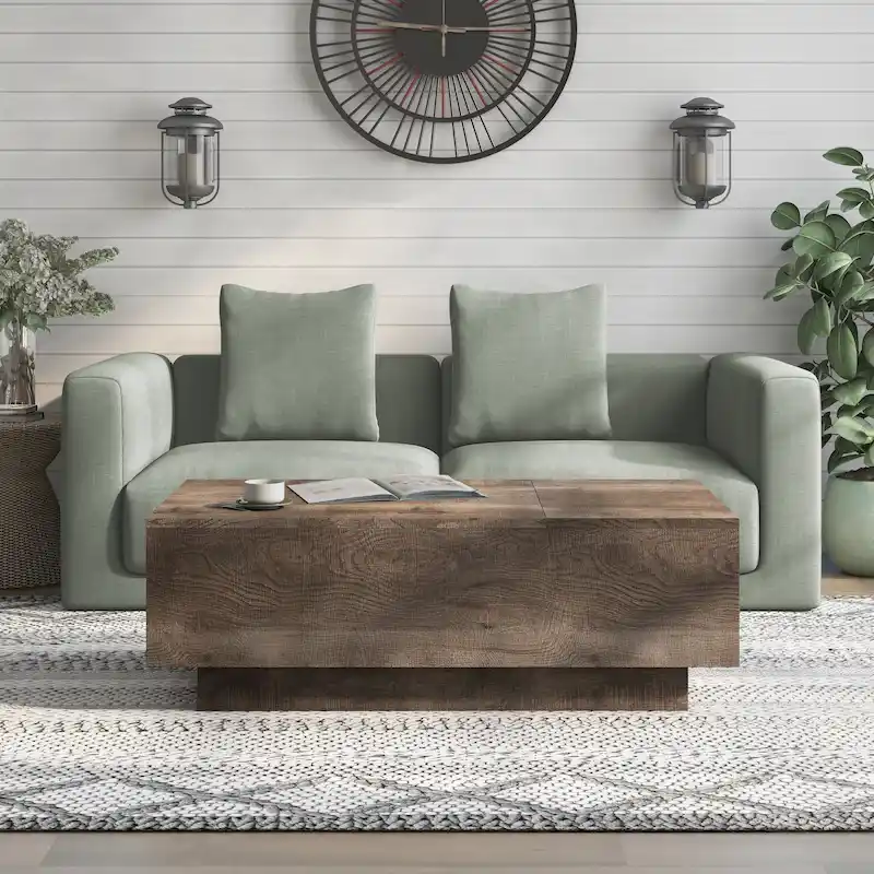 Uver Rustic 47-inch 1-Shelf Lift-top Coffee Table by Furniture of America