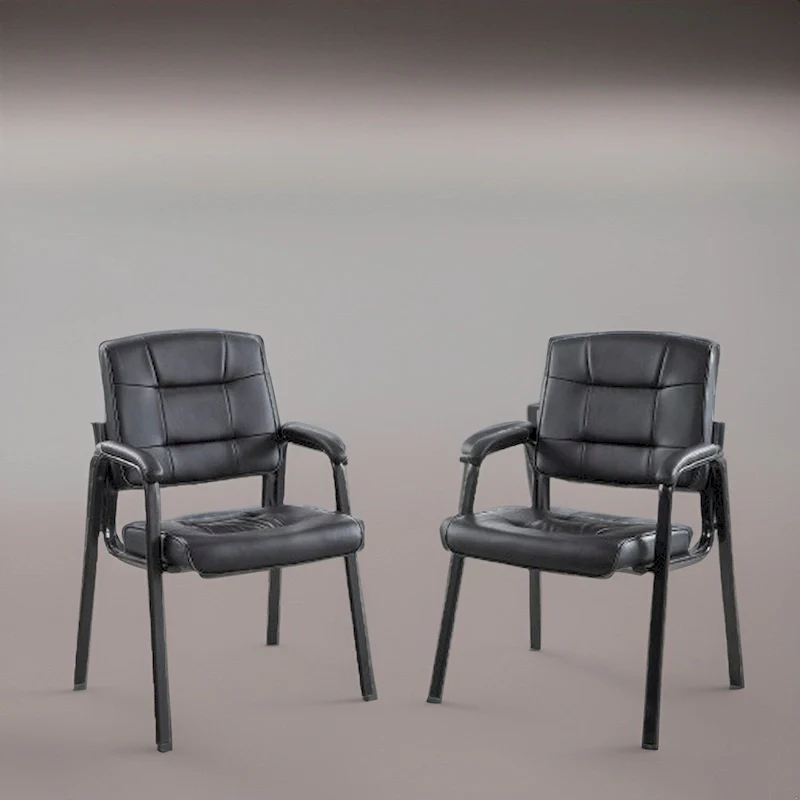 Premium Leather Executive Office Chairs with Padded Armrest