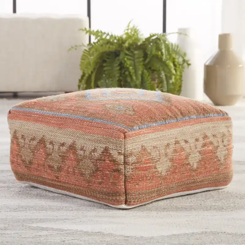 Ember Indoor and Outdoor Tribal Cube Pouf - 20X20X8