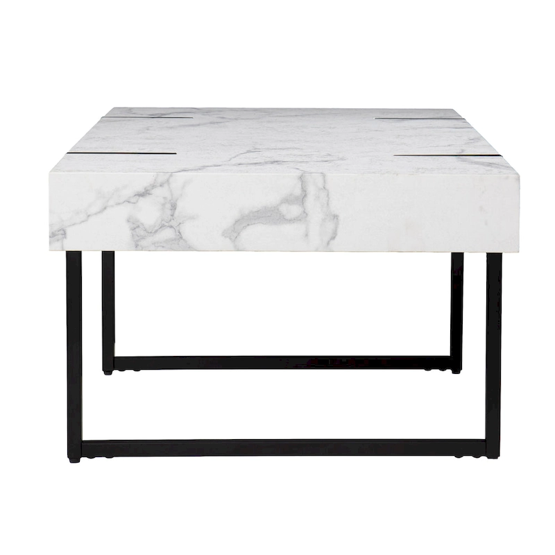 SEI Furniture Kiernan Modern Faux Marble Coffee Table