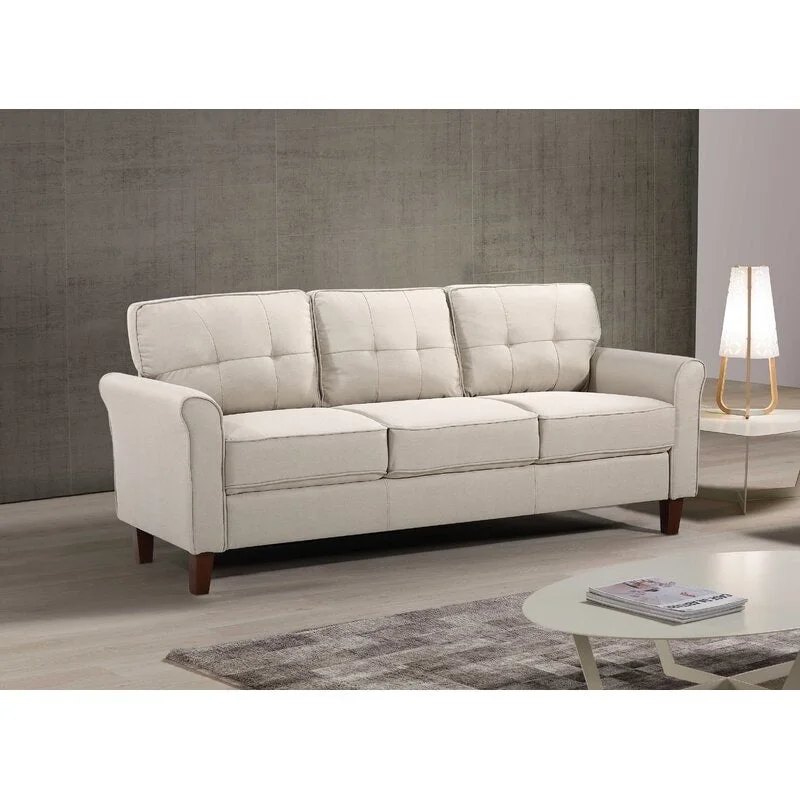 Kouchouk 78.7 Linen Flared Arm Sofa