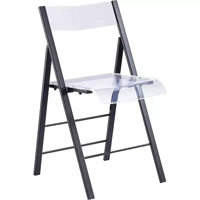 InterSpaceLiving Kasper Flex Luxury Modern Folding Chairs Acrylic Lucite PK