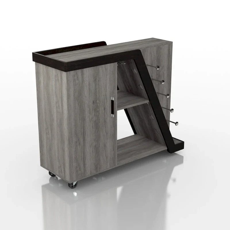 Furniture of America Tern Modern 6-shelf Mobile Wine Cabinet