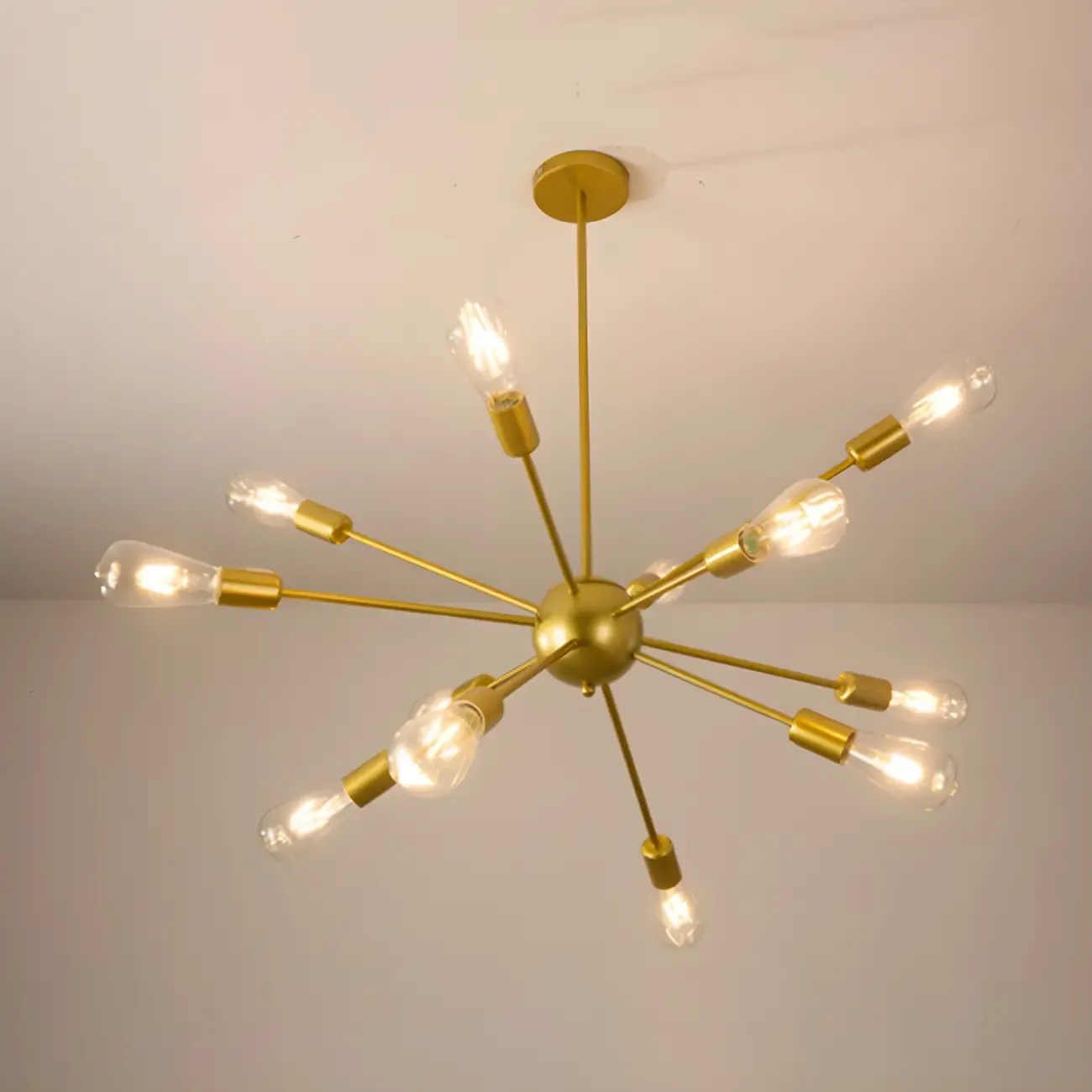 Modern LED Gold Globe Sputnik Chandelier