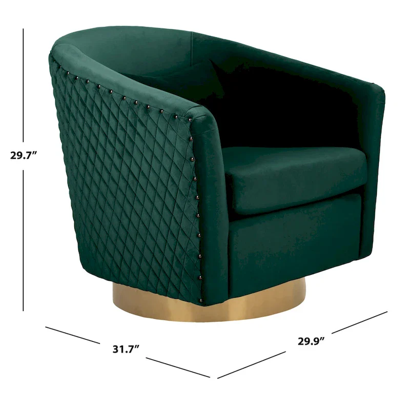 Quilted Swivel Tub Chair - 30Wx32Dx30H