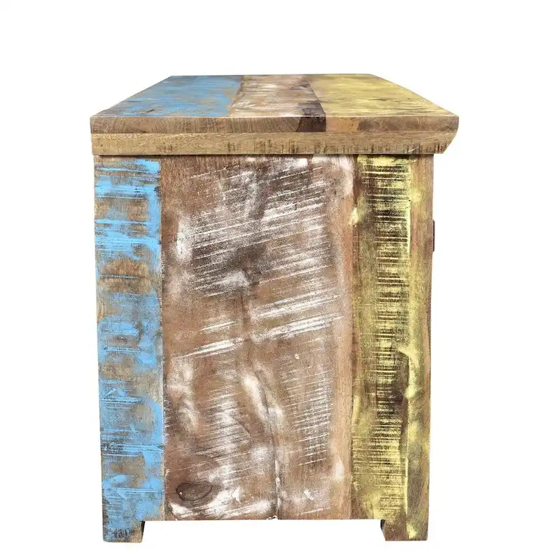 Handmade Suman Solid Mango Wood TV Console (India) - 60 x 18 x 22