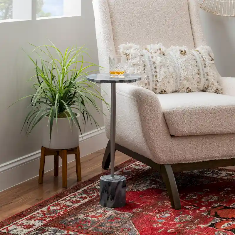 Kendall Glam Marble Drink Table