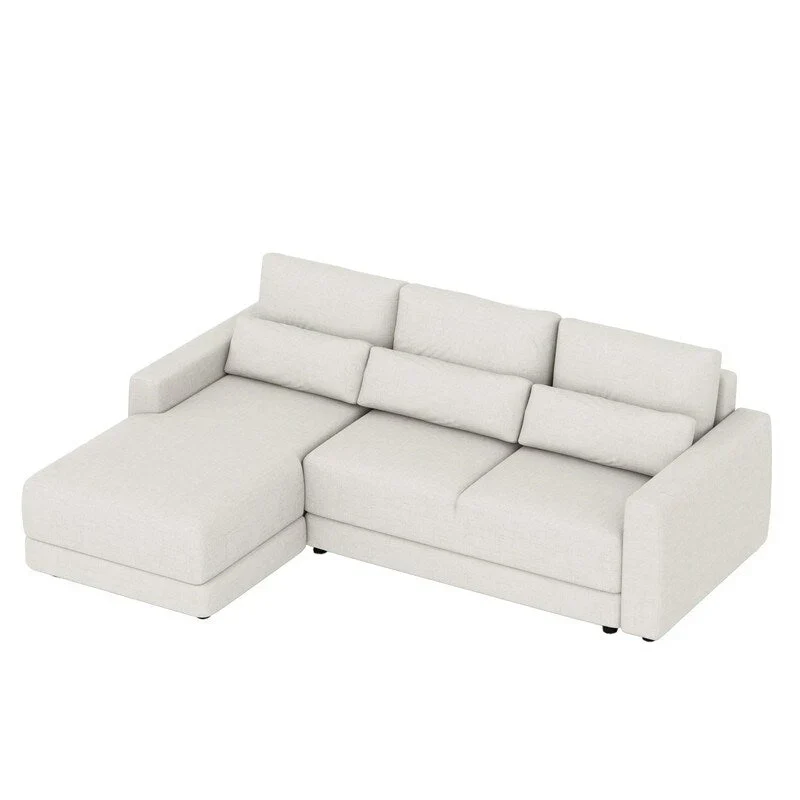 92.9W L-shaped Modular Sectional Sofa with Cushions and 3 Pillows