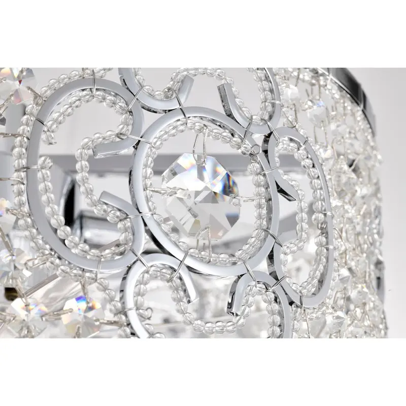 Ralph 15 Inch Chrome Polish Crystal Fandelier - N/A