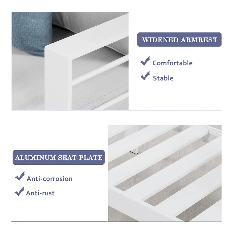 4 Pcs Patio Conversation Set with Propane Firepit