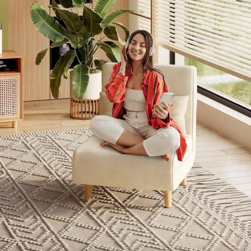 Dark Grey 3-in-1 Convertible Sleeper Chair Single