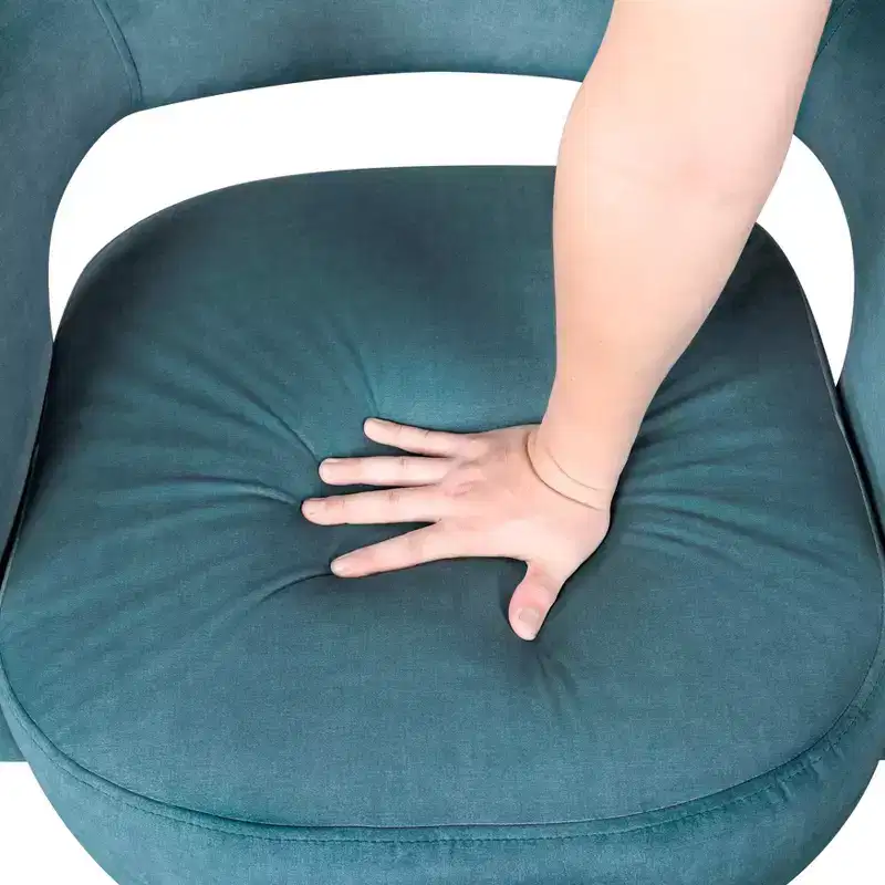 Velvet Swivel Accent Chair, 1-Seat