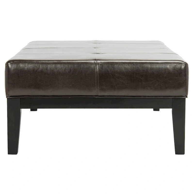 SAFAVIEH Tonja Brown Bicast Leather Rectangle Ottoman