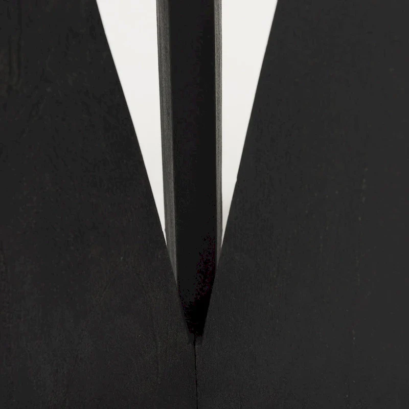 Mattius Black Solid Wood Round Accent Table - 18L x 18W x 22H