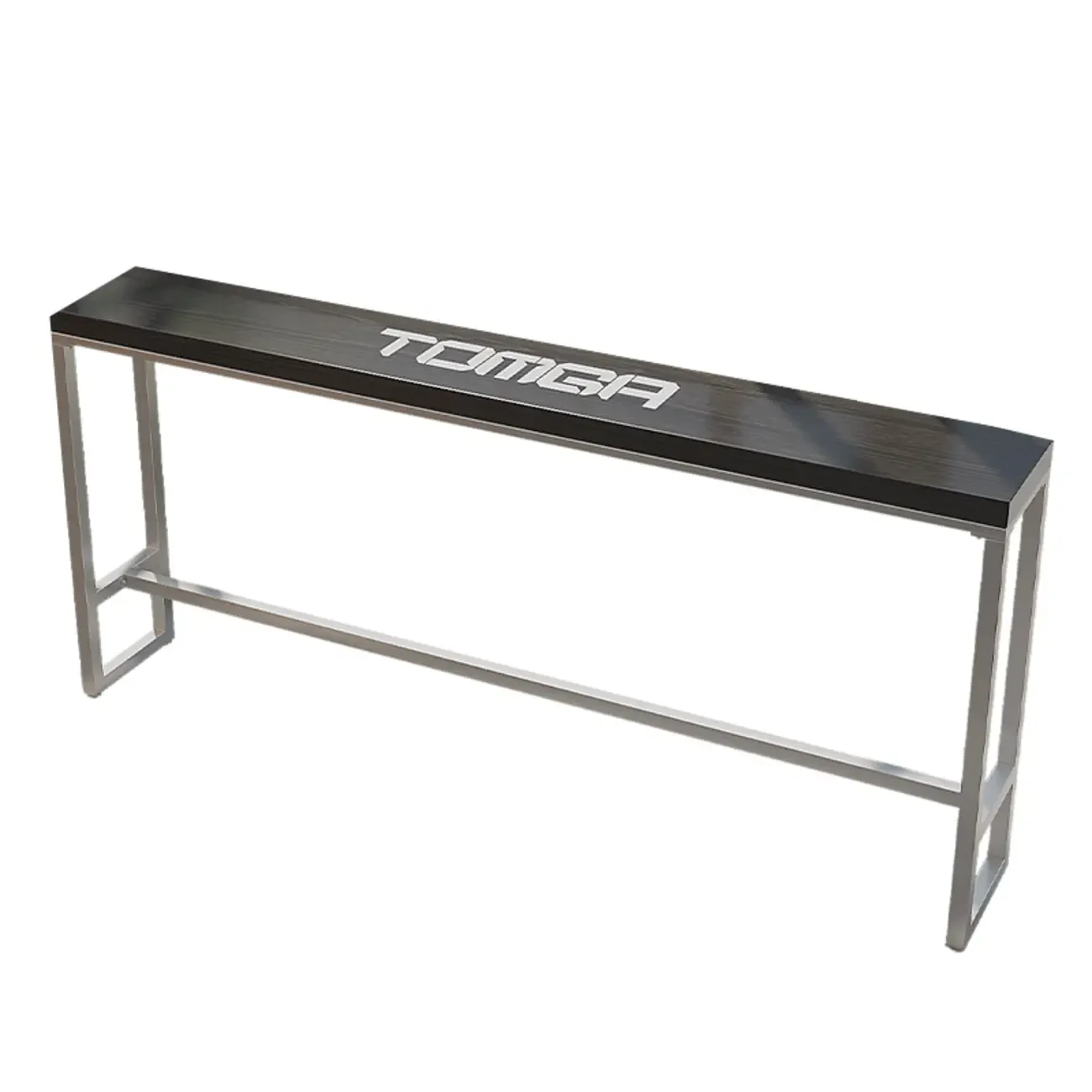 Steampunk Midnight Black Bar Table Set with Backless Stools