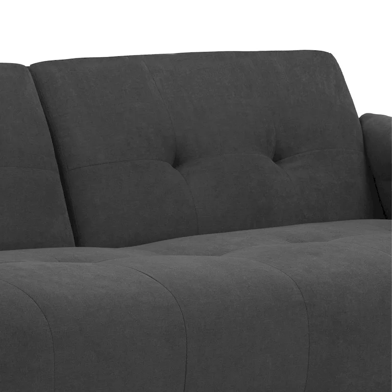 75 Convertible Sleeper Futon Sofa Bed With Adjustable Tufted Back