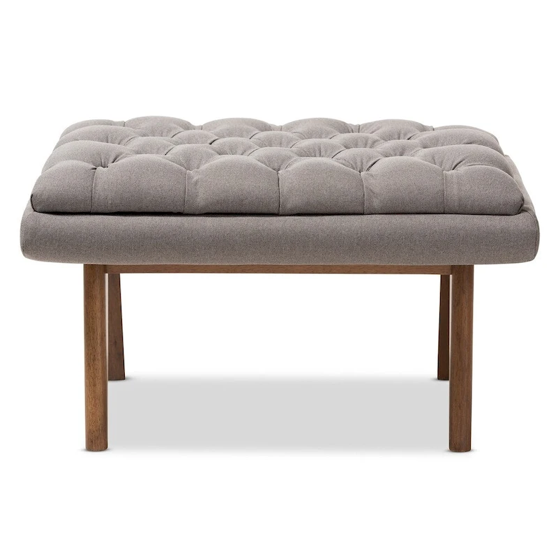 Mid-Century Upholstered Ottoman by Baxton Studio