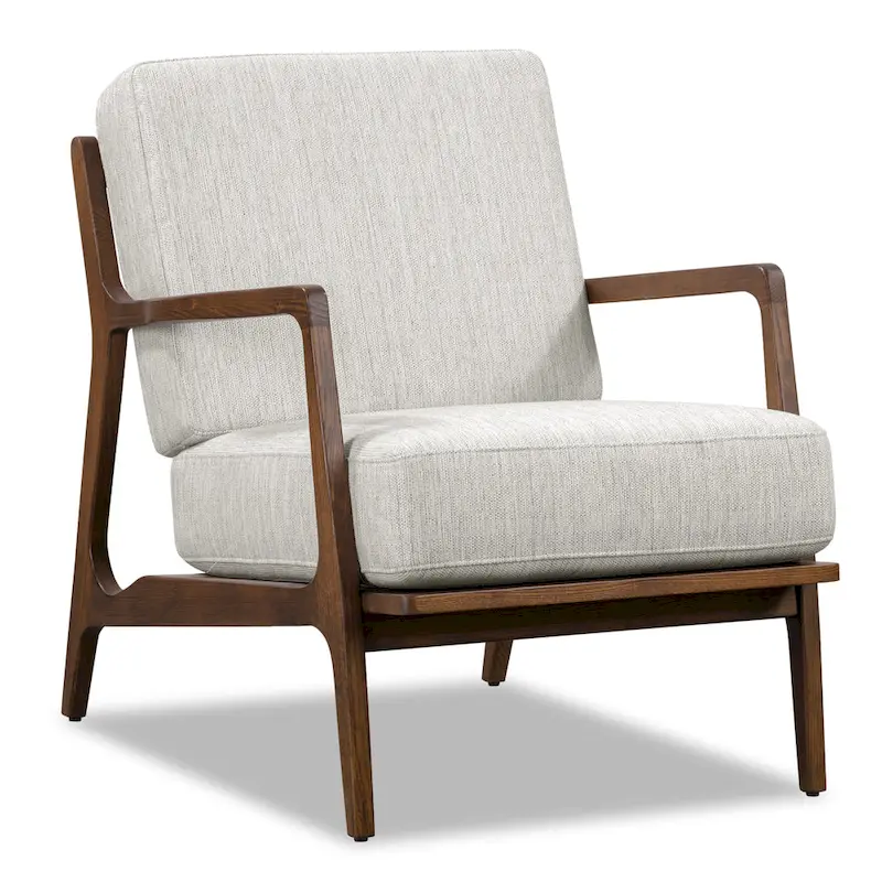 Poly & Bark Verity 25 Fabric Lounge Chair - Solid Wood Frame