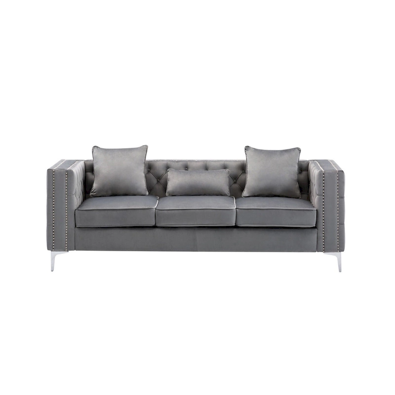Velvet Fabric Sofa Loveseat Living Room Set