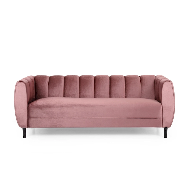 Bobran Modern Velvet 3-seat Sofa by Christopher Knight Home - 30.00 D x 83.25 W x 30.25 H