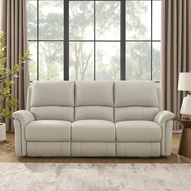 Hydeline Erindale Zero Gravity Power Recline and Headrest Top Grain Leather Sofa, Loveseat and Recliner