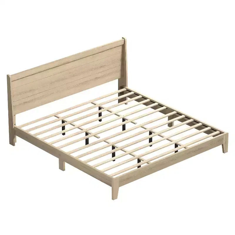 Galano King Abby Serene Bed with Headboard  Oslo Oak