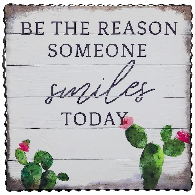 Be the Reason Someone Smiles Today Framed Canvas Wall Art - 12