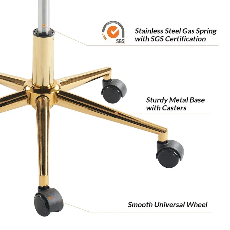 Charlie Modern Button-Tufted Swivel Tilting Office Chair with Pillow by HULALA HOME