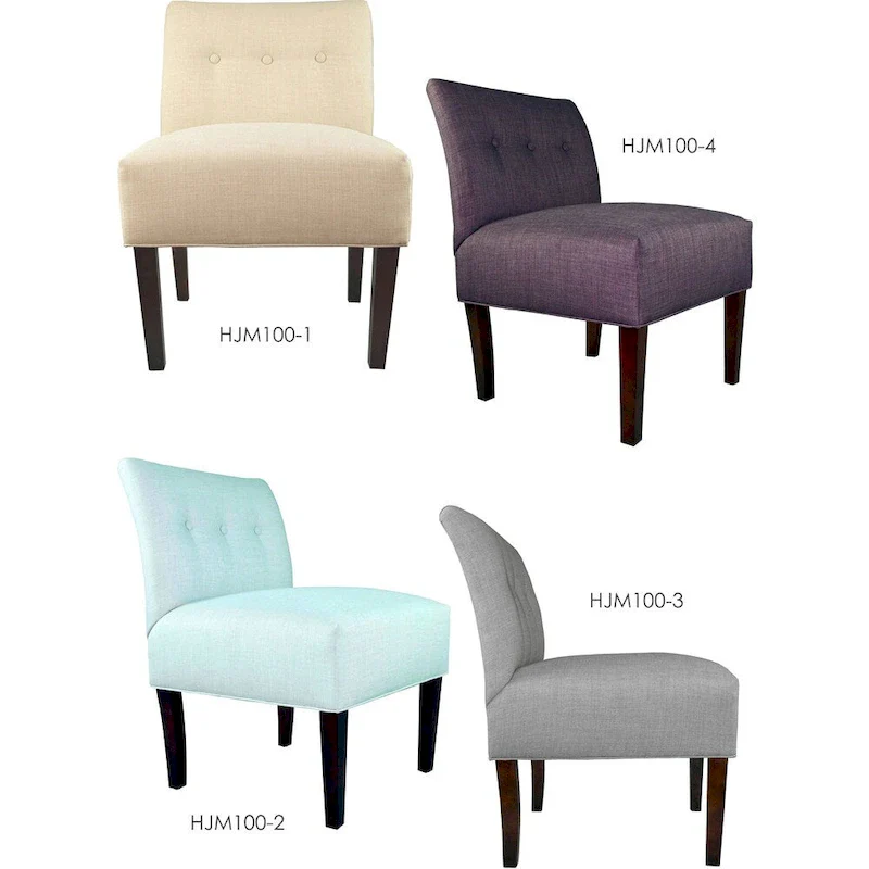 Button Tufted Ikat Accent Chair