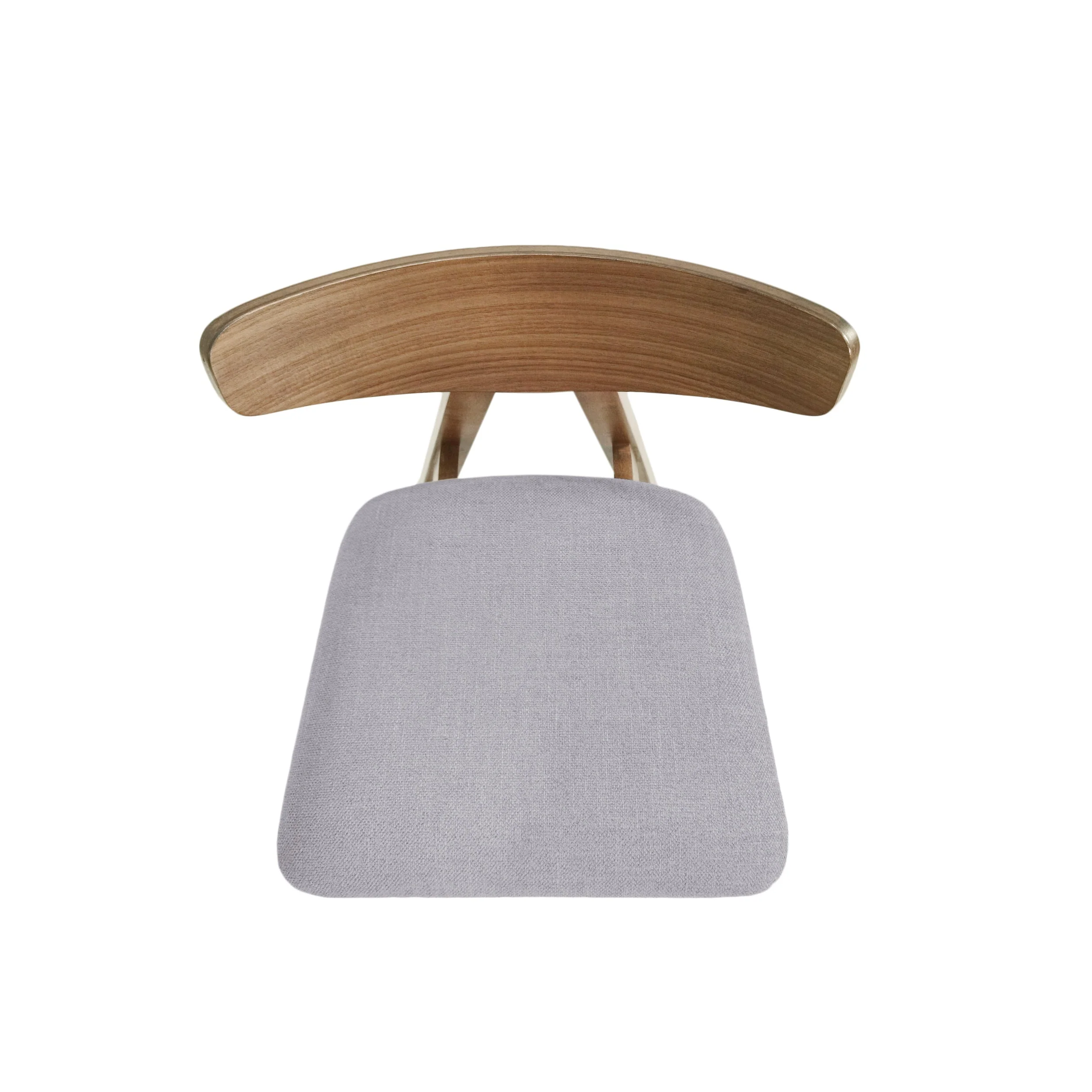 Mid Century Modern Upholstered Wood Counter Stools (Set of 2)