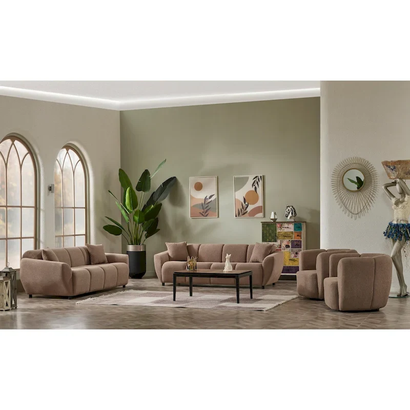 Relaxio 4 Pieces Living Room Sets 2 Sofa 2 Chair