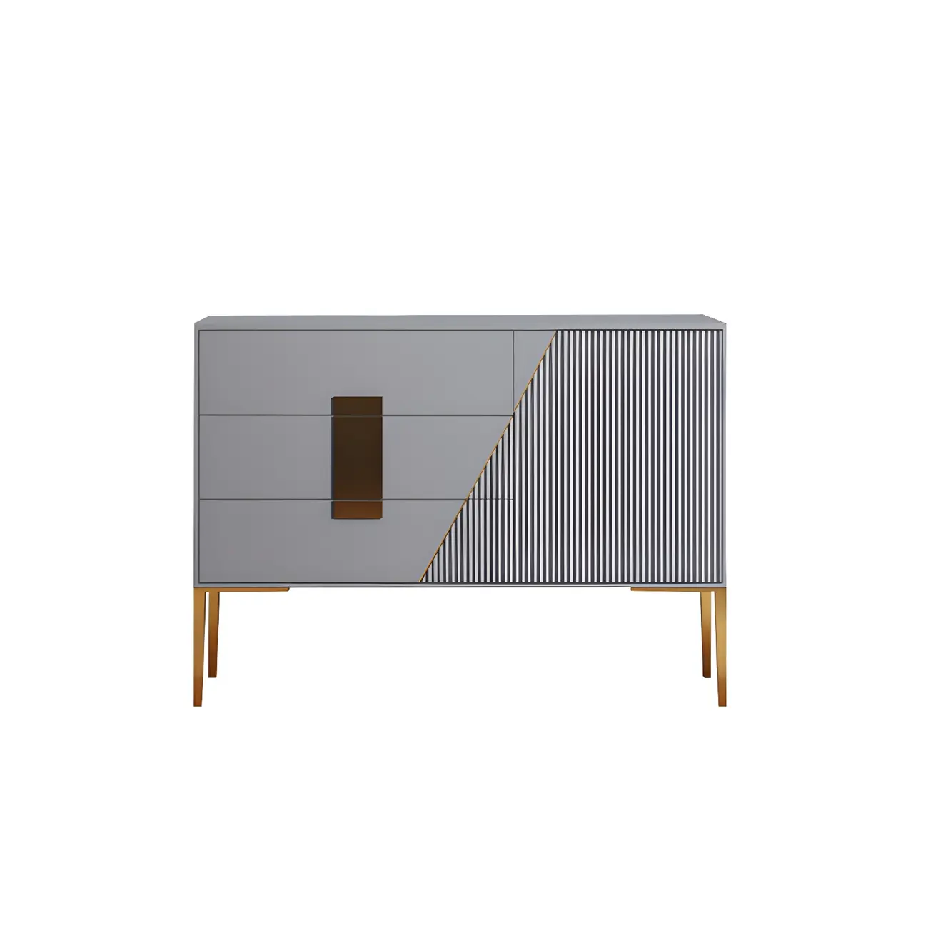 Glam Sleek Wooden Sideboard with Drawers
