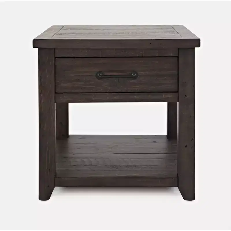 Jofran,Madison County Rustic Reclaimed Pine Farmhouse Harris End Table