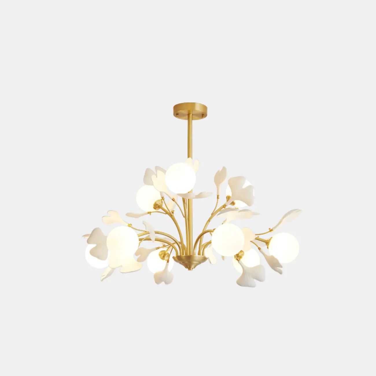 Modern Brass Branch Chandelier with Elegant Design