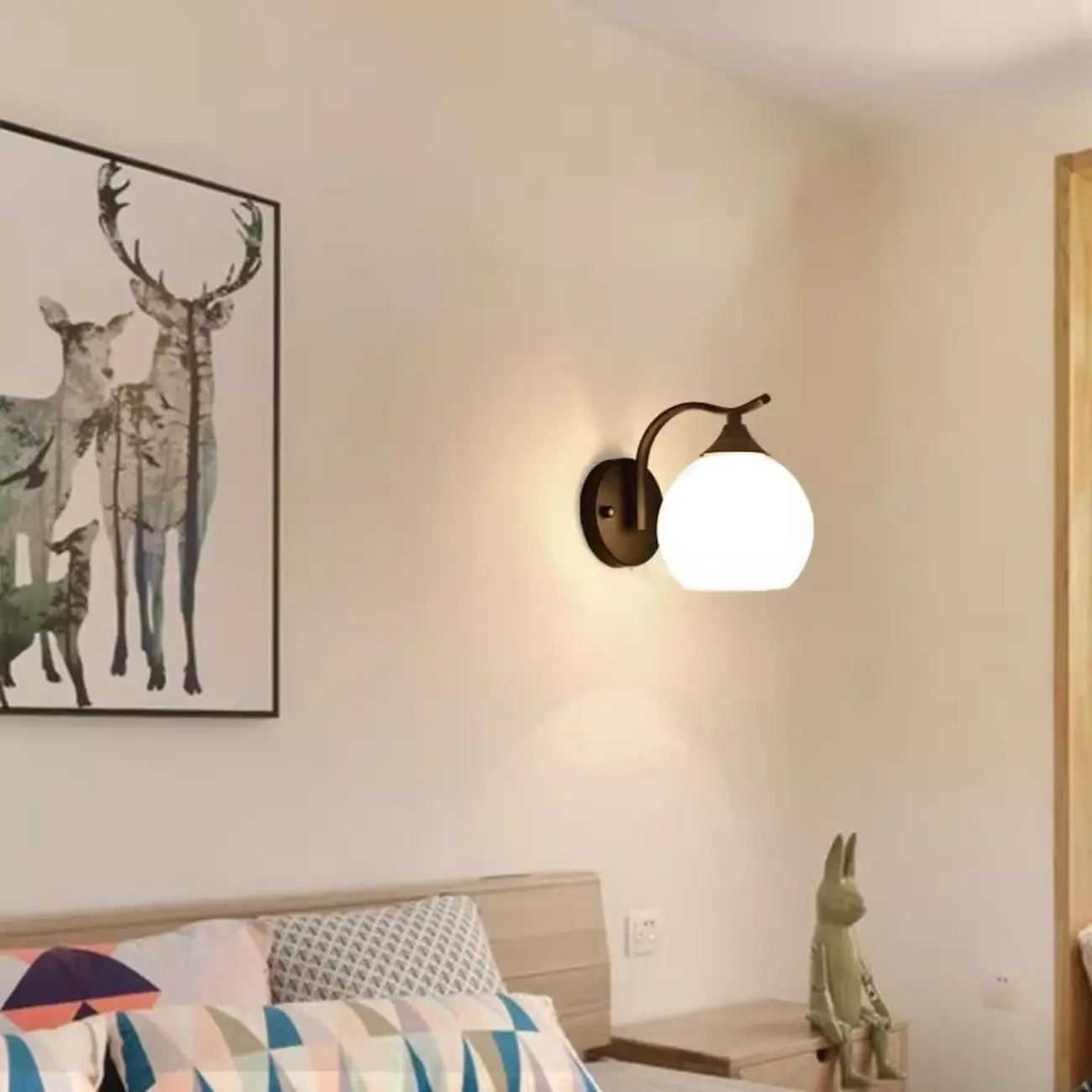 Modern Globe Bathroom Vanity Light with Chrome Finish