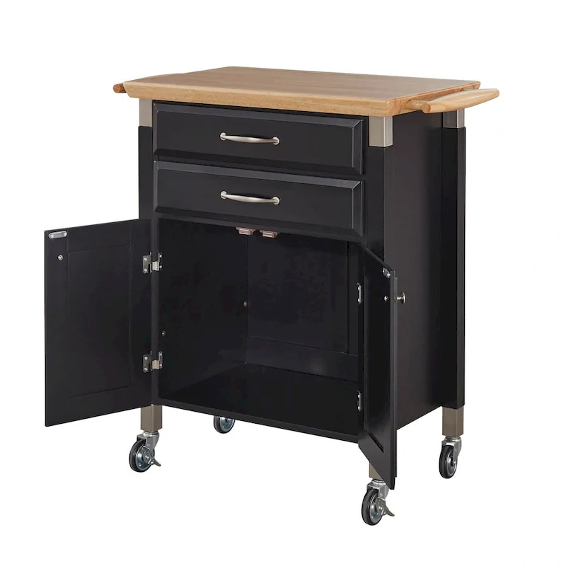 Homestyles Dolly Madison Kitchen Cart with Wood Top