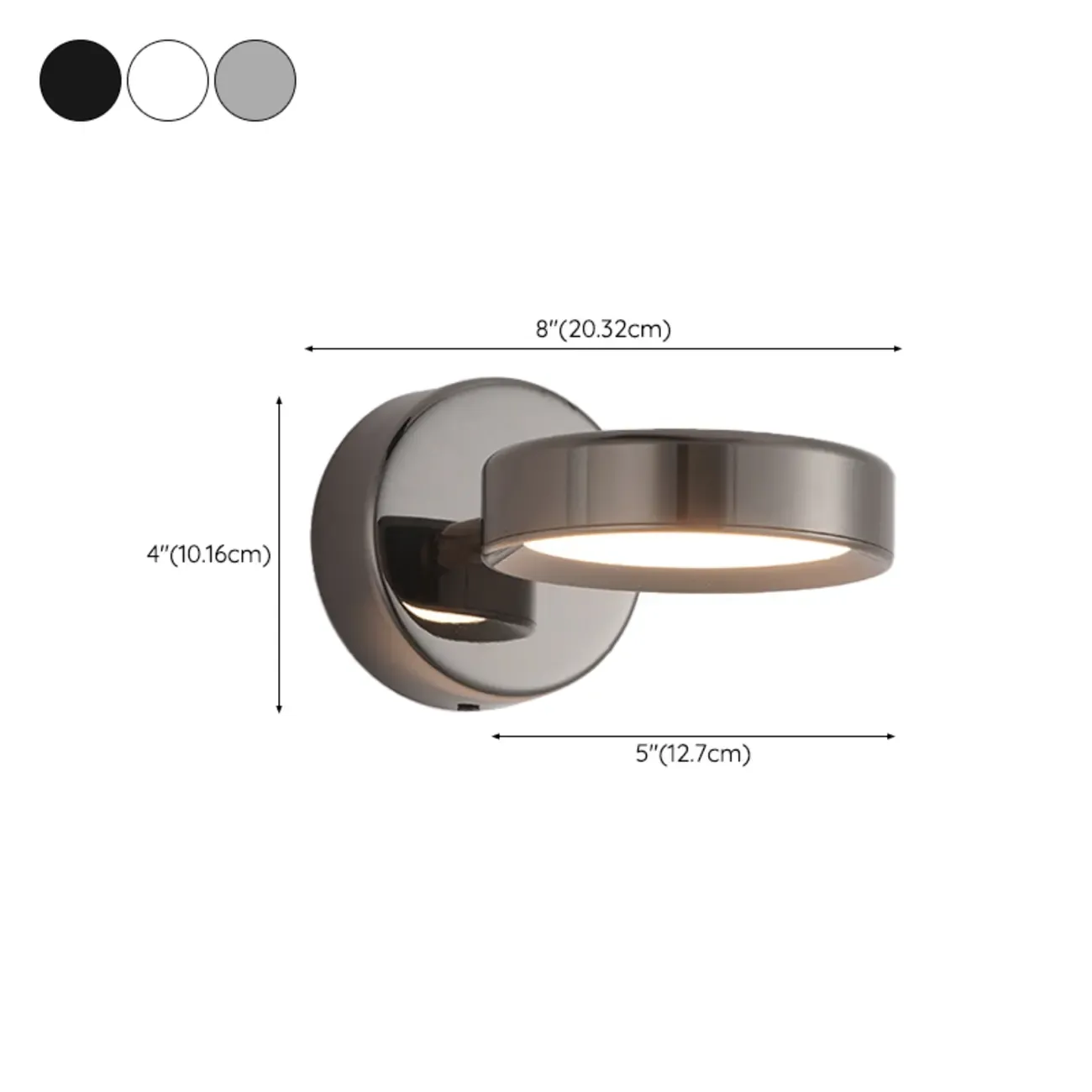 Modish Rotating Circular Chrome Wall Sconce