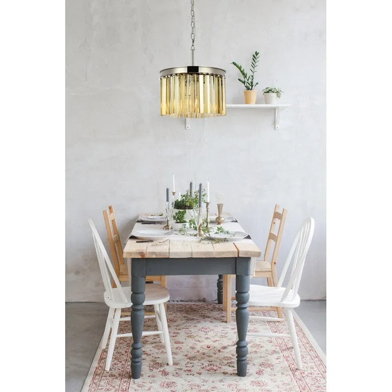 Royce Edge 3-Light Polished Nickel Pendant