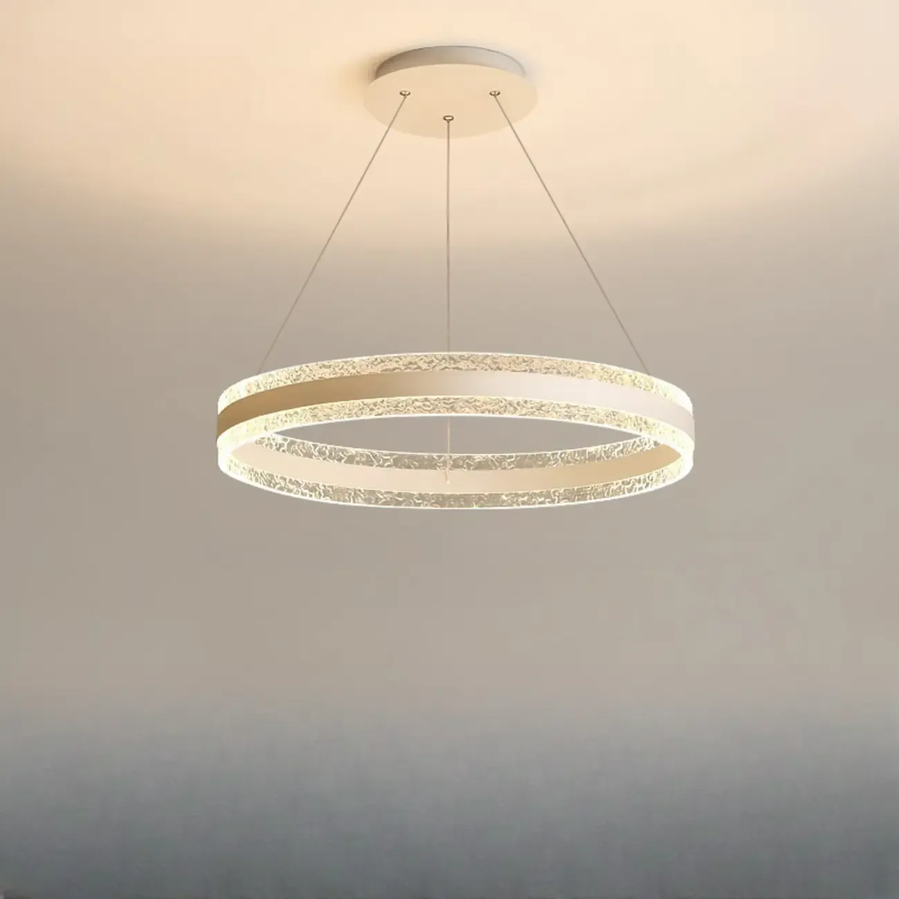 Modern LED Gold Circular Metal Chandelier
