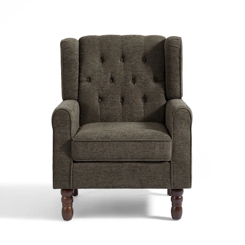 Button-Tufted Accent Club Chair Wingback Armchair Set of 2
