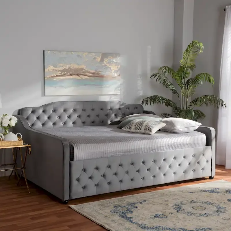 Silver Orchid Raag Transitional Contemporary Daybed