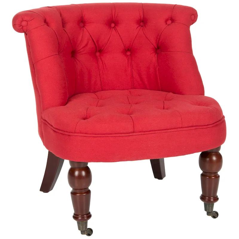 SAFAVIEH Shanell Natural Cream Tufted Chair - 26.4 x 24.2 x 27